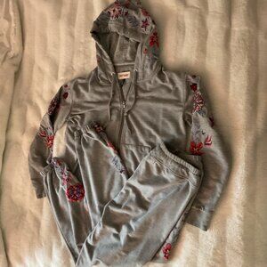 Driftwood Teddy Hoodie and jogger set women's size small
